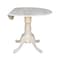 International Concepts Square Dual Drop Leaf Table, 36 in, Unfinished, 36 W, 36 L, 30 in H, Wood, Unfinished T-36DP - alternate 4